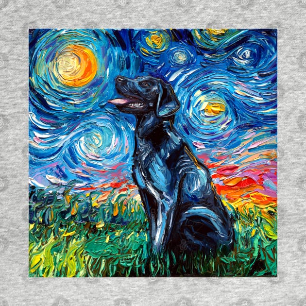 Black Labrador Night by sagittariusgallery